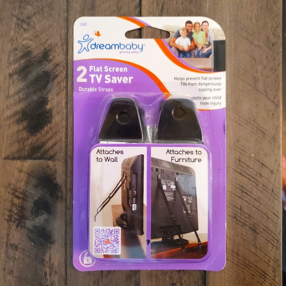 NIB 4/$20 Dreambaby Flat Screen TV Savers, Baby TV Safety Mount